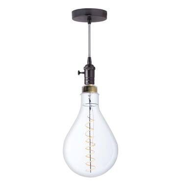 Bulbrite LED Grand Bulb and Pendant Kit of (1) 4 Watt Clear Glass 13" Pear Shaped Bulb
