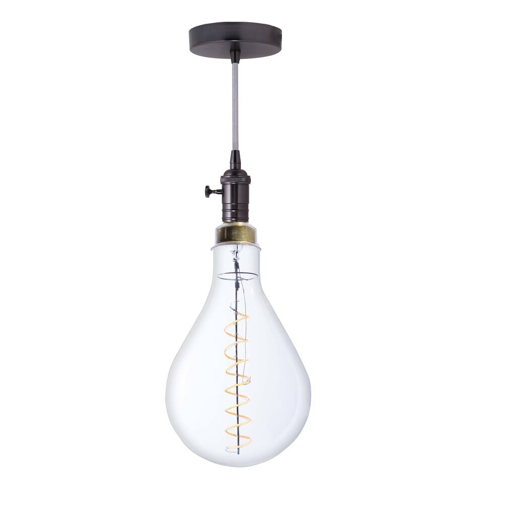 Bulbrite LED Grand Bulb and Pendant Kit of (1) 4 Watt Clear Glass 13" Pear Shaped Bulb