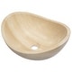 preview thumbnail 12 of 11, Eden Bath Small Stone Canoe Sink - Polished Beige Travertine
