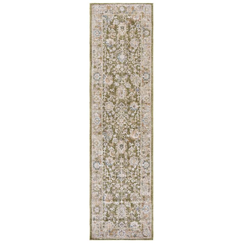 SAFAVIEH Finley Ablah Traditional Oriental Rug - Green/Beige - 2'2" x 8' Runner