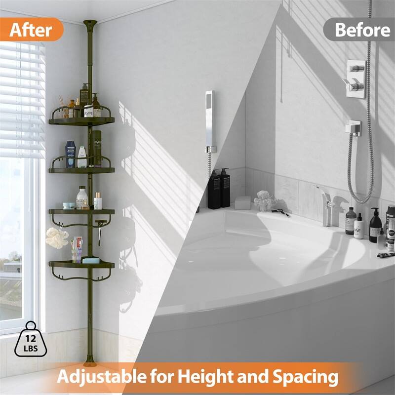 Shower Organizer Caddy - 7.9"D x12.6"W x 125"H