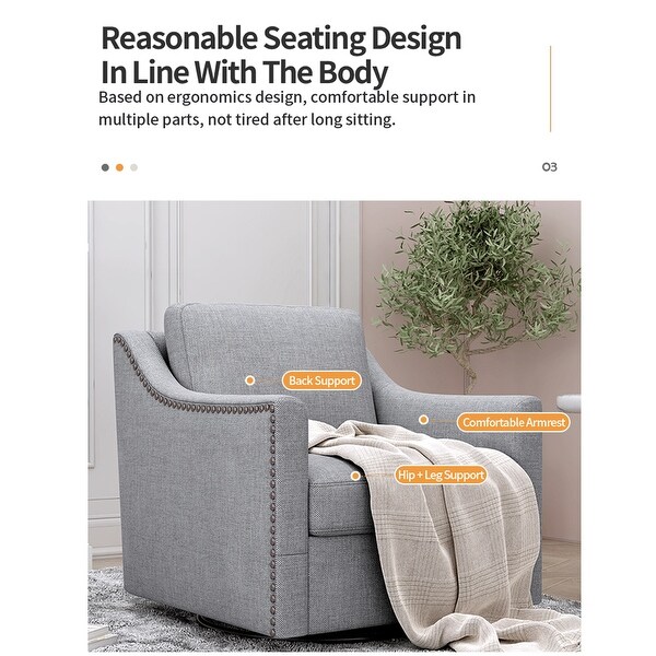 椅子 KANADEMONO Swivel - Modern Mid Century Modern Swivel Sofa Chair