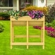 preview thumbnail 4 of 8, Costway Raised Wooden V Planter Elevated Vegetable Flower Bed Free