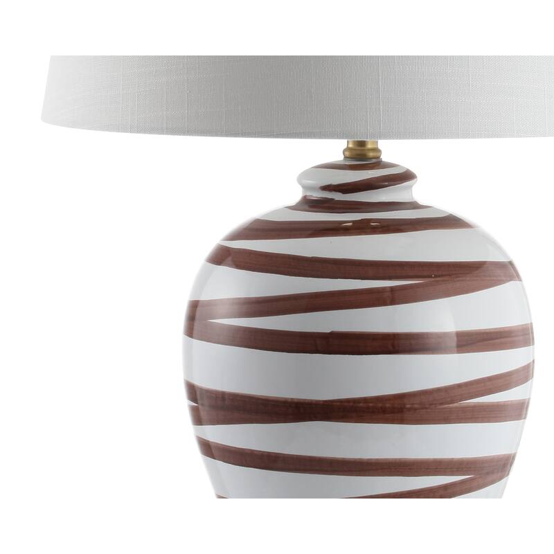 Dip 29" Ceramic LED Table Lamp, Blue/White by JONATHAN Y