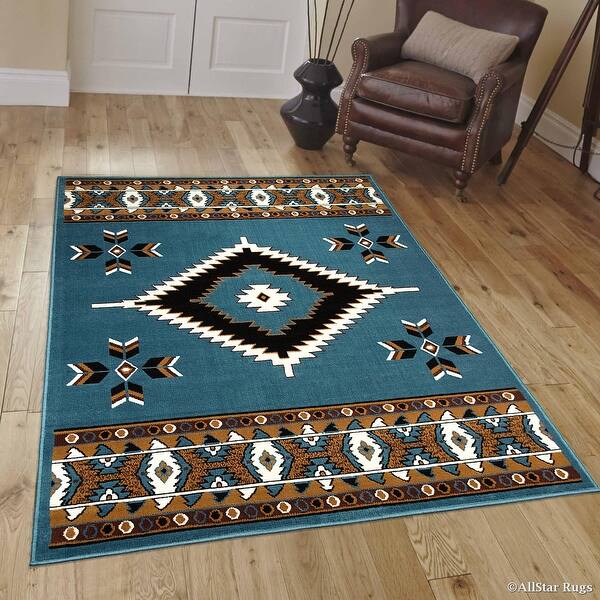 Shop Allstar Light Blue Woven High Quality Rug Traditional Persian Flower Western Design Area Rug 5 2 X 7 1 Overstock 11961141