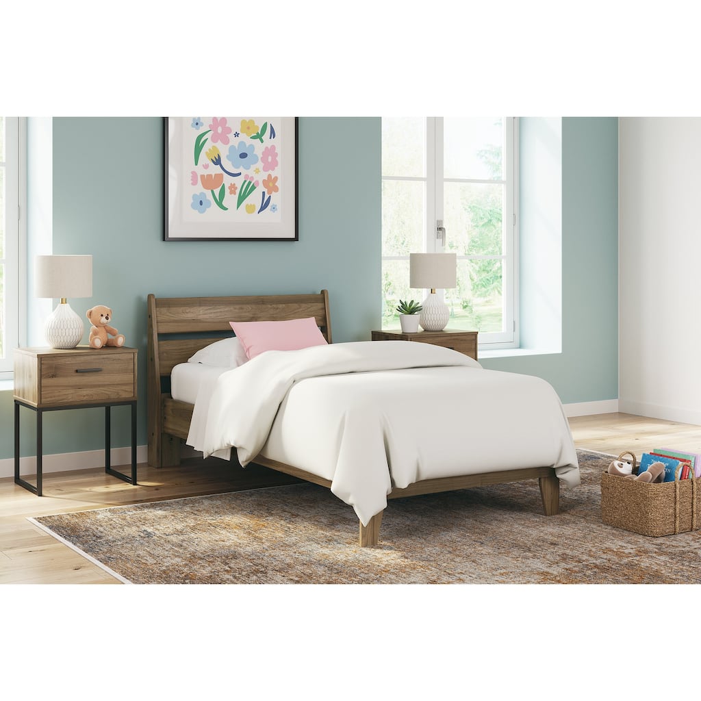 Signature Design by Ashley Deanlow Brown Platform Panel Bed