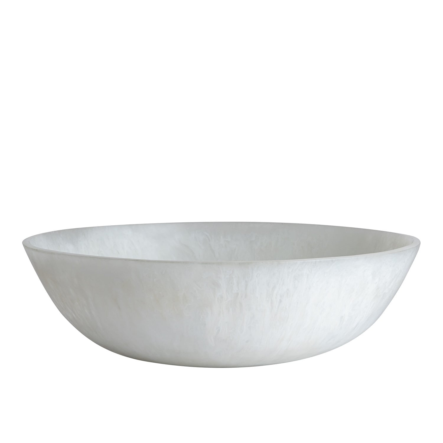 White Resin Bowl Dia 19.5