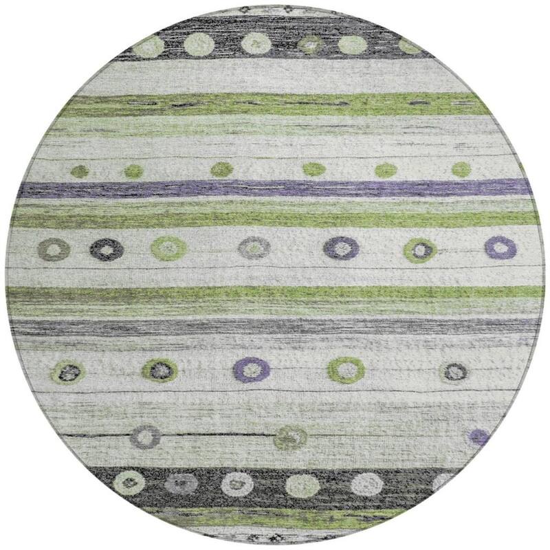 HomeRoots Striped Transitional Rectangle Outdoor Rug