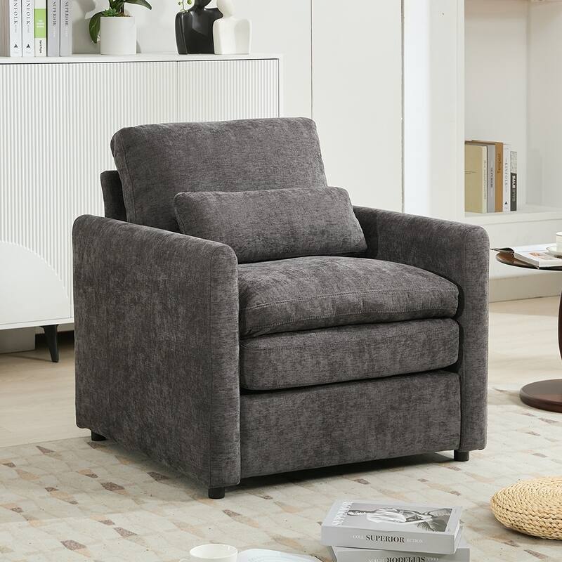 31.9" Comfy Cloud Armchair,Oversized,Plush Upholstered,Double Cushion