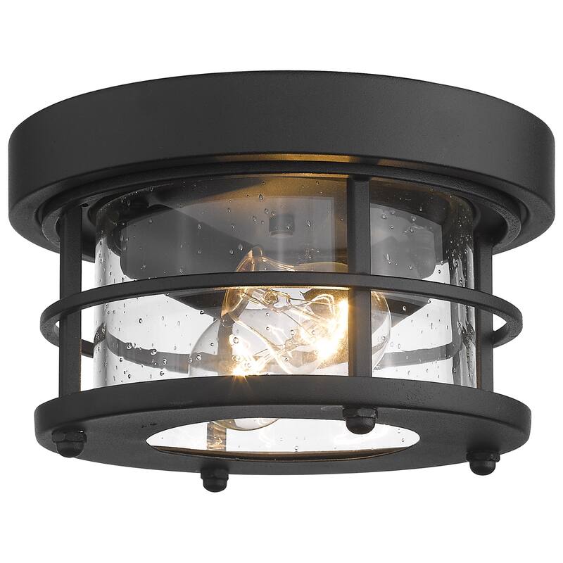 2-Light Flush Mount Ceiling Lights,Black Finish - Black 3