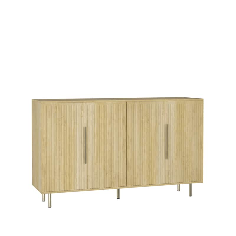 Modern Wood Buffet Sideboard Cabinet with Storage, Adjustable Shelves