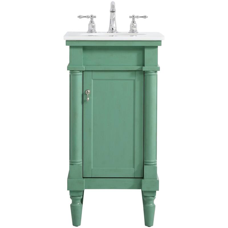 Elegant Lighting VF13018-VW Lexington 18" Free Standing Single Basin - Vintage Mint - Painted