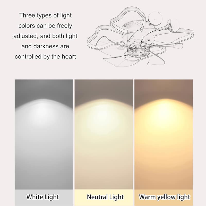 Modern Butterfly Design Styling Black Ceiling Fan Light with Remote Control Timing Function, Noiseless, Children's Favorite