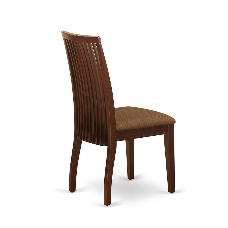 East West Furniture 5 Piece Kitchen Table Set- a Dining Table and 4 Linen Fabric Dining Chairs, (Finish Options)