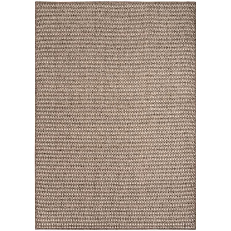Nourison Tulum Indoor/Outdoor Solid Area Rug - 6' x 9' - Brown