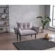 preview thumbnail 1 of 22, Sonix Flared Arms Modern Comfortable Loveseat With Removable Cushions Grey
