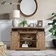 preview thumbnail 5 of 32, MAISON ARTS 52-Inch Farmhouse Sliding Barn Door TV Stand Sideboard Buffet Storage Cabinet