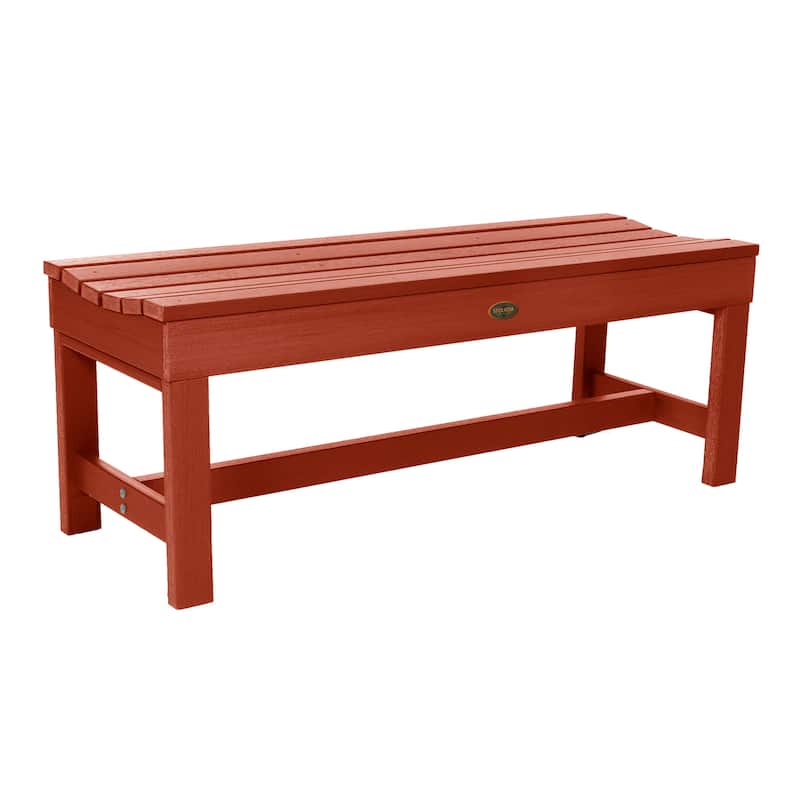 Highwood Commercial Grade Weldon 4ft Backless Picnic Bench - Red