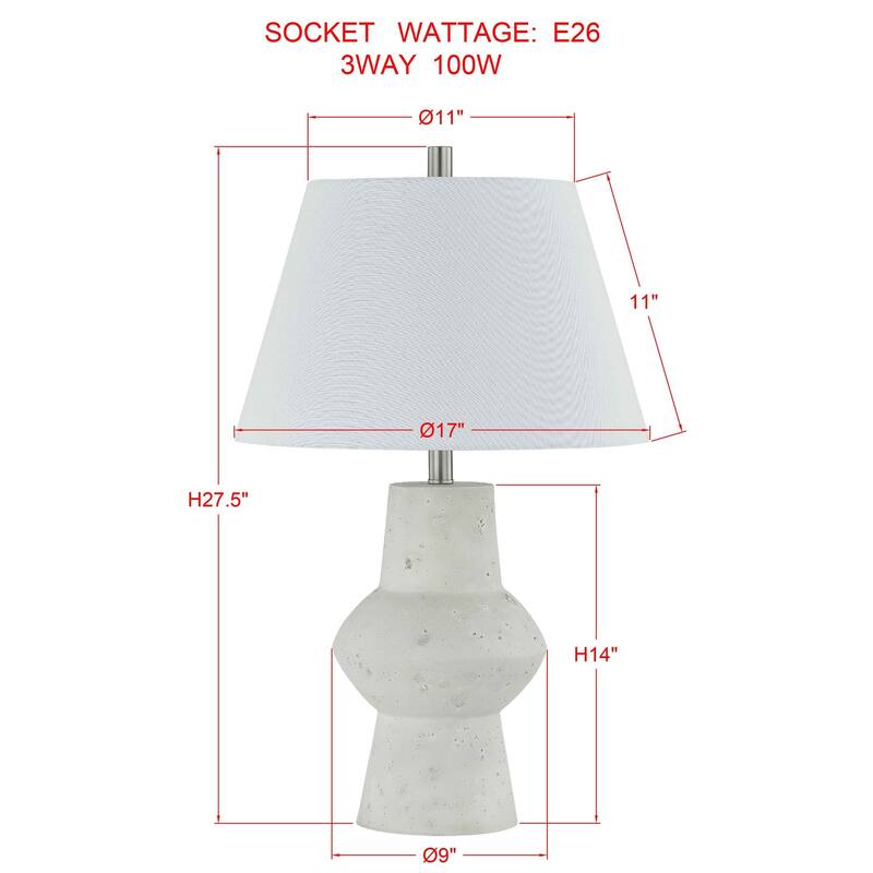 Penn 28" Table Lamp with Linen Shade, Off-White (Set of 2)