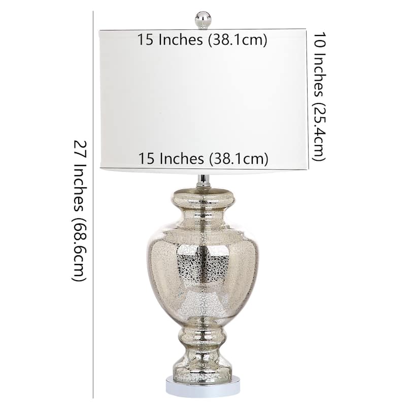 SAFAVIEH Lighting 28-inch Morocco Mercury Glass Table Lamp (Set of 2) - 15"x15"x28"