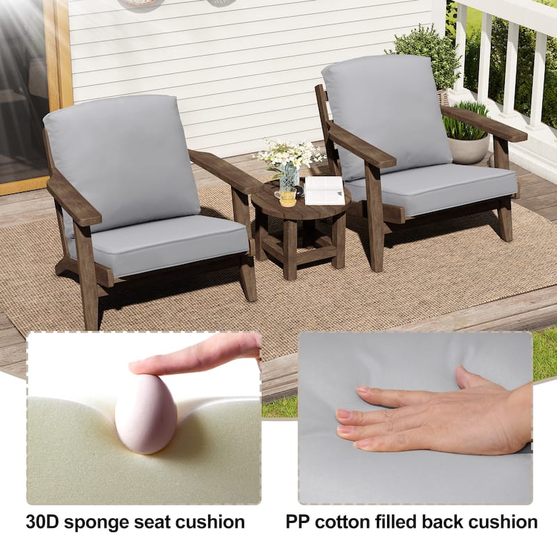 21 W in x 22 D in. Outdoor Deep Seat Chair Cushion Set Dining Patio Chair Pad Set