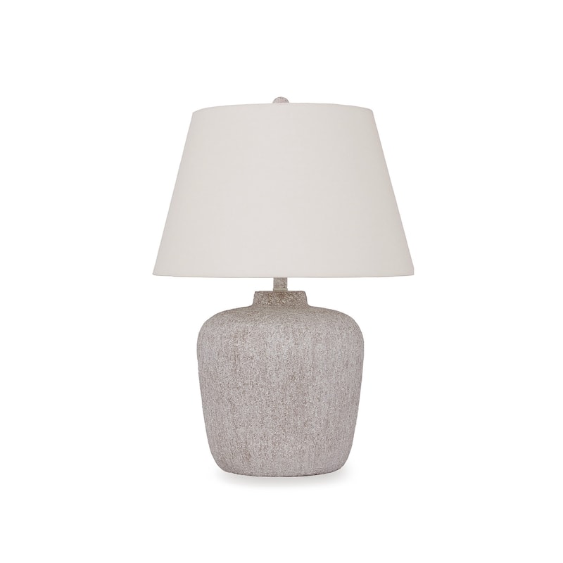 Signature Design by Ashley Danry Distressed Cream Table Lamp - 19.25" W x 19.25" D x 27.25" H
