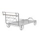 preview thumbnail 7 of 21, Twin Size Metal Car Bed with Four Wheels, Guardrails and X-Shaped Frame Shelf