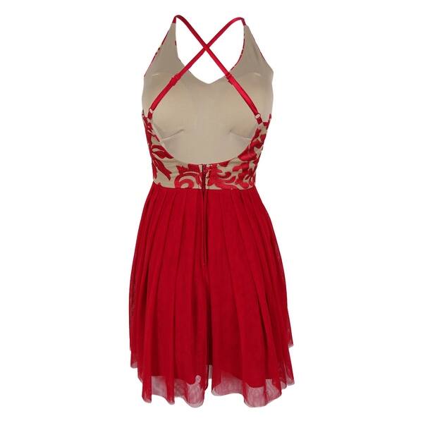 Teeze Me Juniors Sleeveless Embroidered Dress
