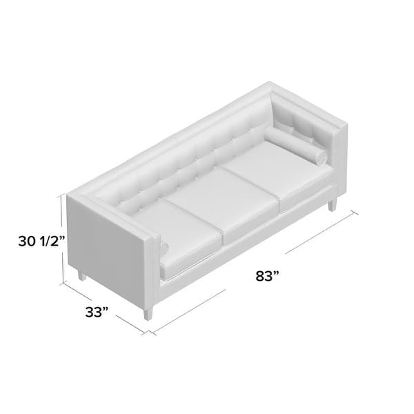 slide 2 of 5, Kittleson 83'' Velvet Square Arm Sofa