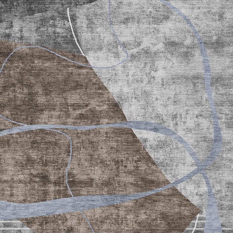 HomeRoots Abstract Transitional Rectangle Outdoor Rug