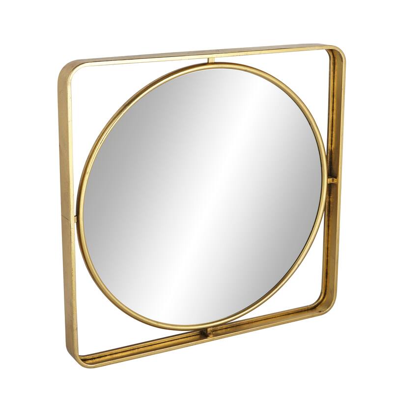 Metal Wall Mirror - Gold - Roche River Decor - 4"W x 34"L x 34"H