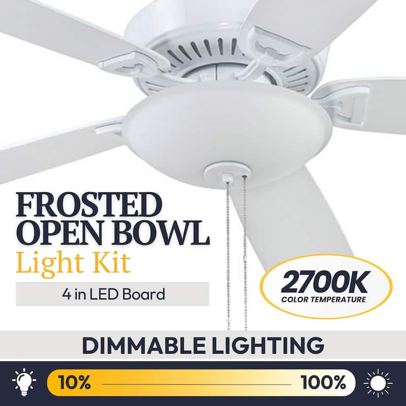 52" Prominence Home Montlake Indoor Ceiling Fan, Brushed Nickel - 52