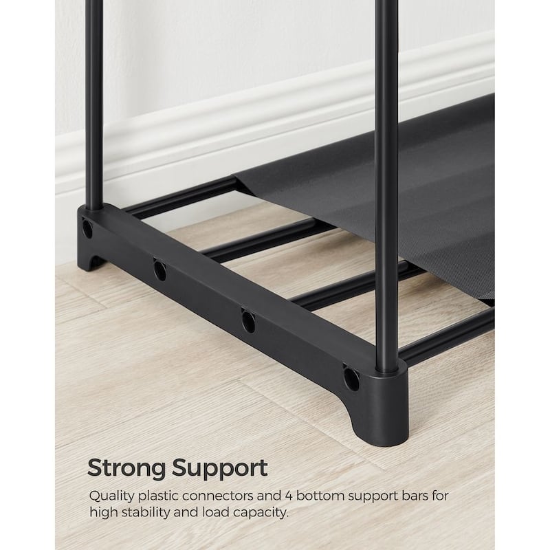 Freestanding Closet Organizer with Adjustable Shelves, Dual Hanging Rods and Storage Drawers