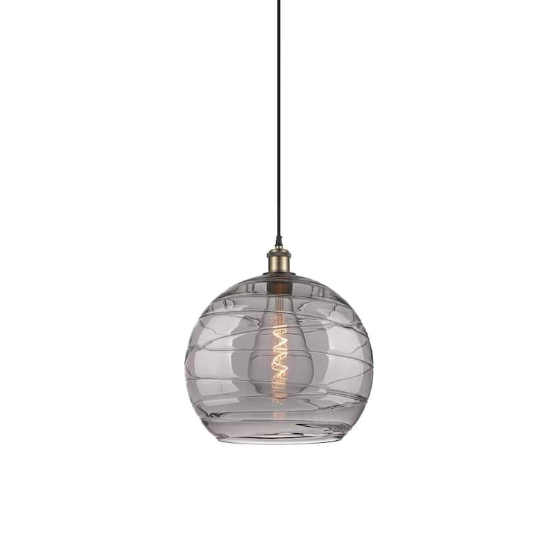 Innovations Lighting 516-1P-16-14 Athens Pendant Athens Deco Swirl 14" - Black Antique Brass