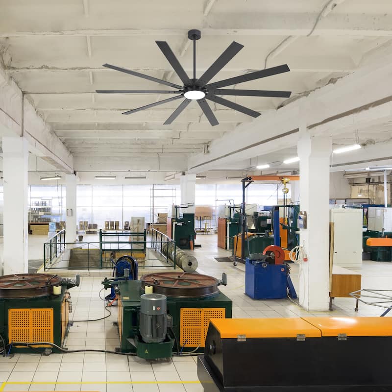 84-Inch Reversible 10-Blade Ceiling Fan with Light Kit and Remote