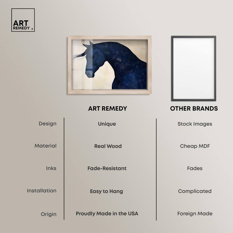 Blue Horse I Shadowbox by Art Remedy