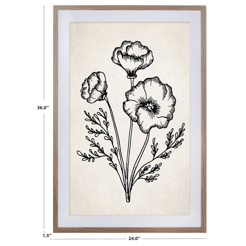 SAFAVIEH Siire From The Garden Photograph, 24 x 36, Framed Wall Art - Ivory/Black