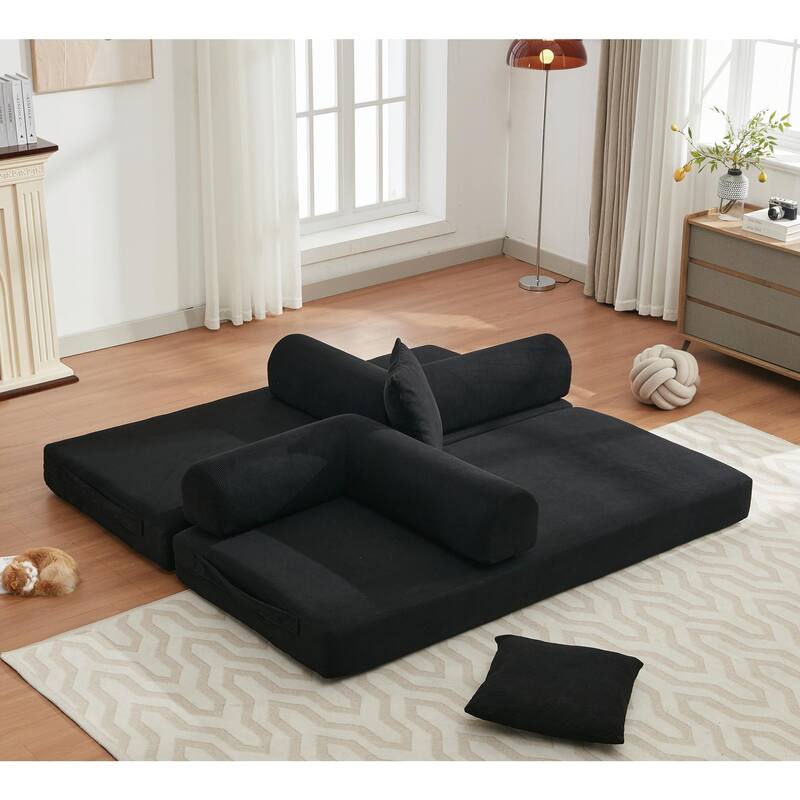 Folding Convertible Sleeper Sofa Bed with Modular Design for Living Room or Guest Room