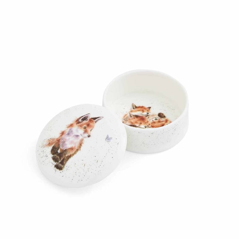 Royal Worcester Wrendale Designs Lidded Box - 3.9 inch - 3.9 inch - Fox