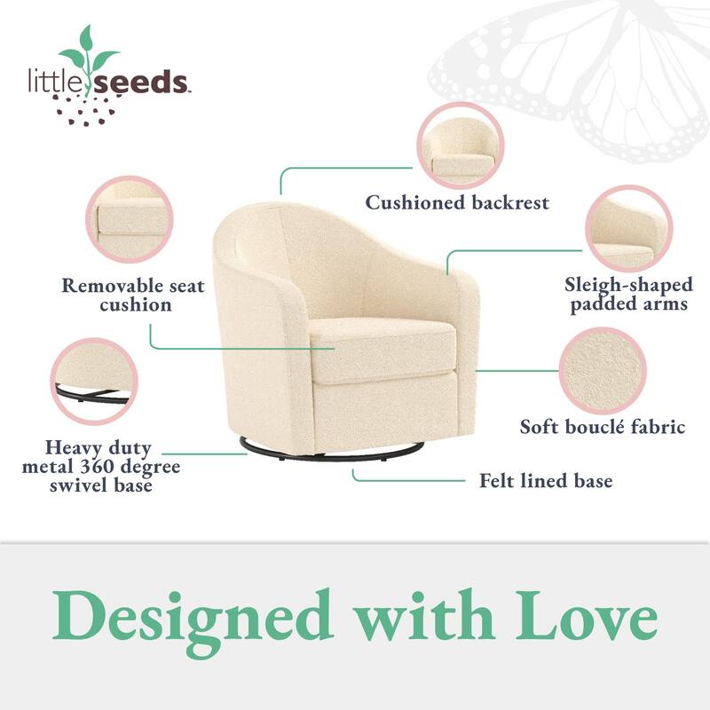 Little Seeds Gentle Swivel Curved Nursery Chair