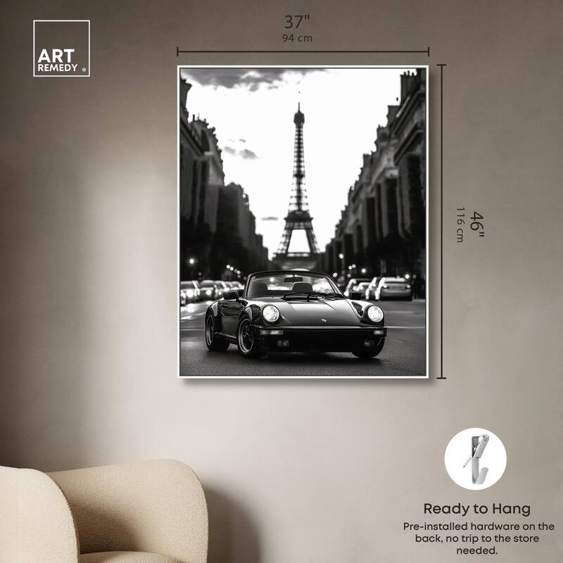Street Scene with Porsche Canvas by Art Remedy