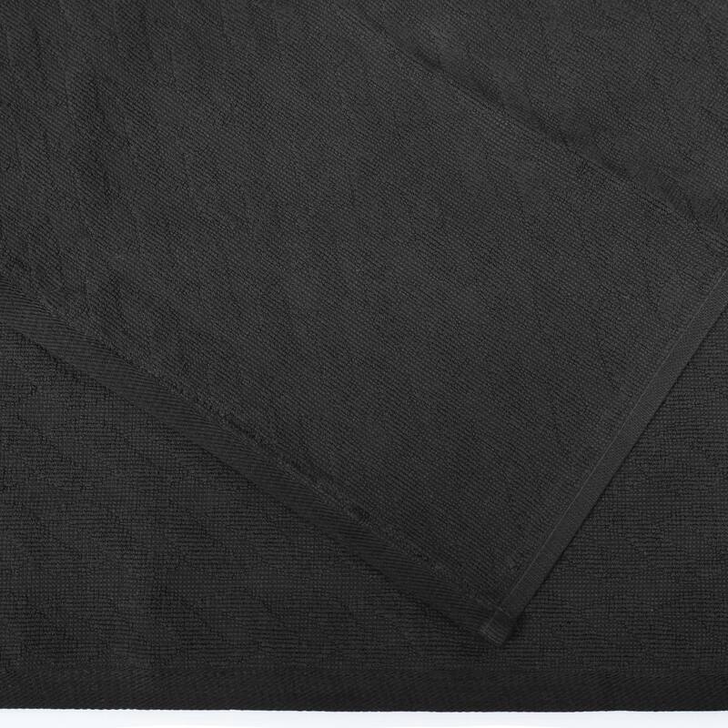 Turkish Cotton Herringbone and Solid Washcloth Towel Set by Superior
