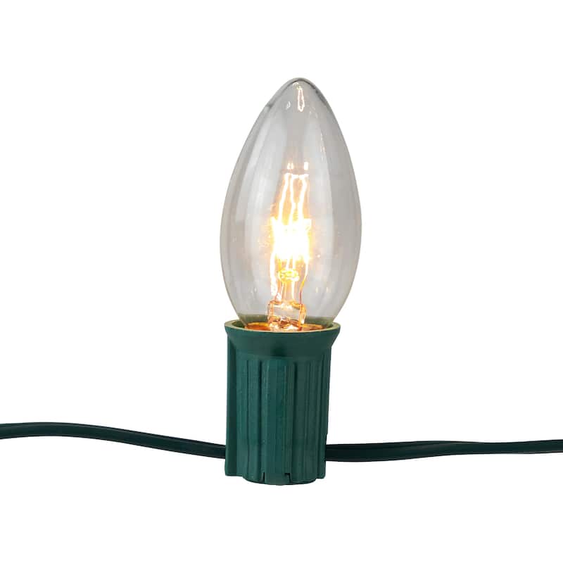 Lighted C9 Christmas Outdoor Pathway Markers - 10.5"- Clear - Set of 15