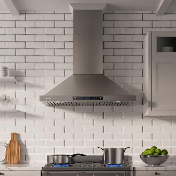 Hauslane, Chef Series 30 PS18 Under Cabinet Range Hood, Stainless Steel |  Pro Performance | Contemporary Design, Touch Screen, Dishwasher Safe Baffle
