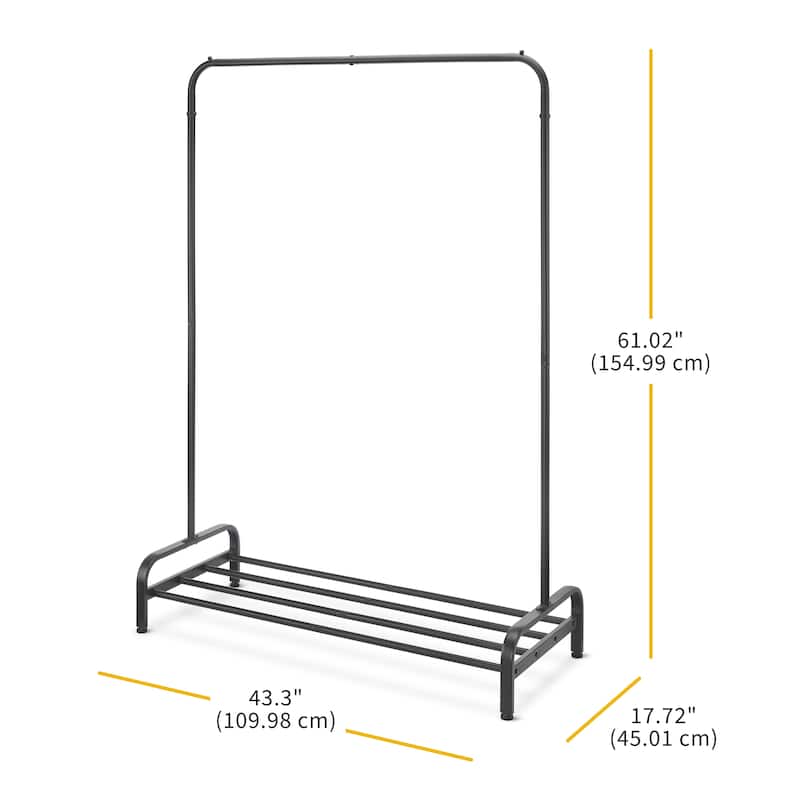 Whitmor All-Metal Garment Rack - Matte Black