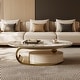 preview thumbnail 14 of 34, 51" Modern Pandora Oval Coffee Table with Glossy Sintered stone top, Luxury Coffee Table, Stainless Steel Legs for Livingroom