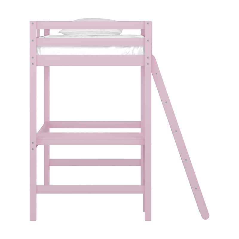 Hillsdale Caspian Wood Twin Loft Bed with Desk