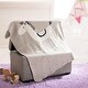 preview thumbnail 10 of 11, SAFAVIEH Baby Collection Tater Trot Throw - 2'8" x 3'4" - 2'8" x 3'4" Grey / Black