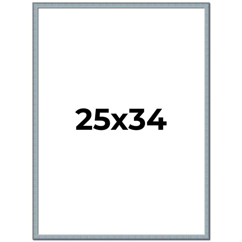 25x34 Frame Rustic Sky Blue Solid Wood Picture Frame | 0.75 Inch