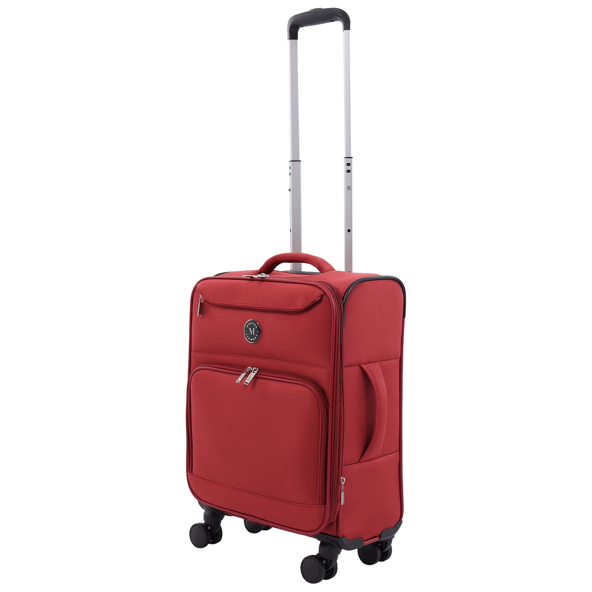Martha Stewart 22" Softside Carry-On Luggage - Expandable Spinner with 8 Wheels & Front Zip Pockets